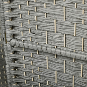 Biombo Plegable de 3 Paneles 135x180 cm Biombo Separador de Ambientes Pantalla de Privacidad de Polipropileno para Oficina Dormitorio Gris Mixto