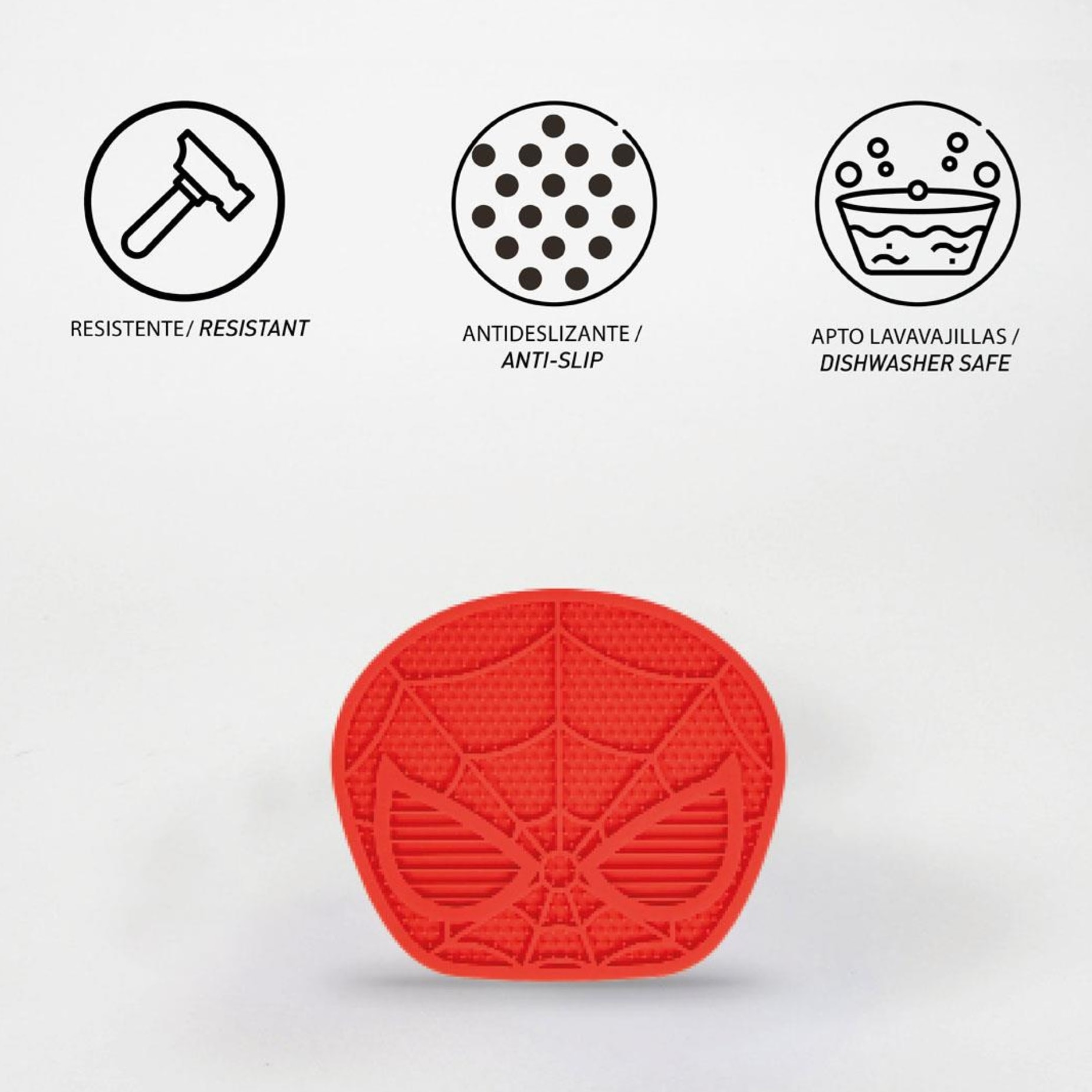 Comedero de silicona para perros diseño spiderman