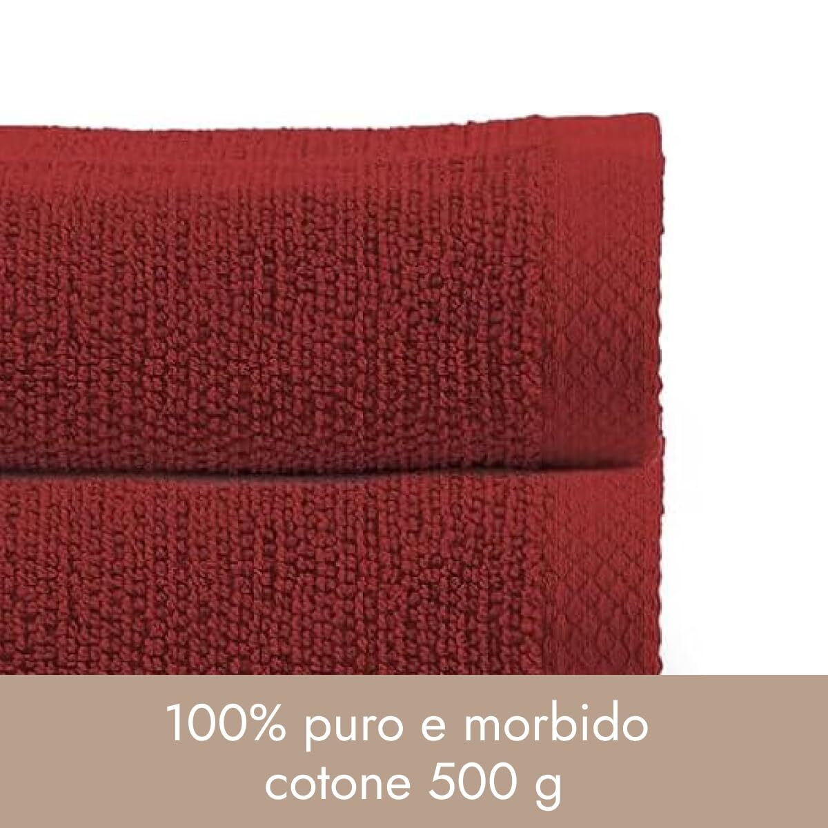 INTRECCI HOME Set Bagno 2 Asciugamani Ospite, in Puro Cotone 500 g,Morbidezza Extra, Assorbenza Superiore, Elegante e Durevole