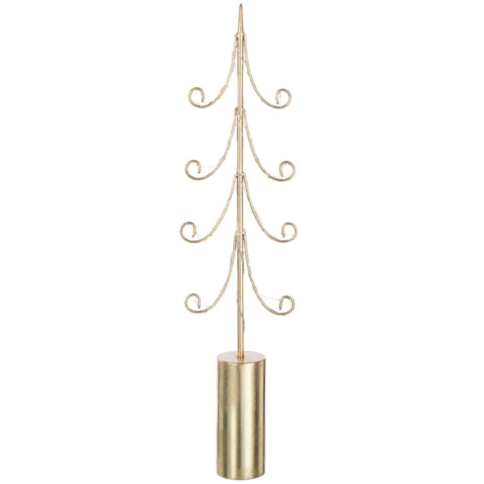 J-Line décoration Arbre - acier - or - medium - LED