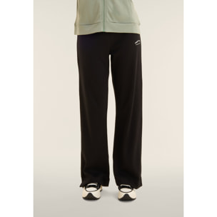 Tuta con zip e collo alto, pantaloni wide leg