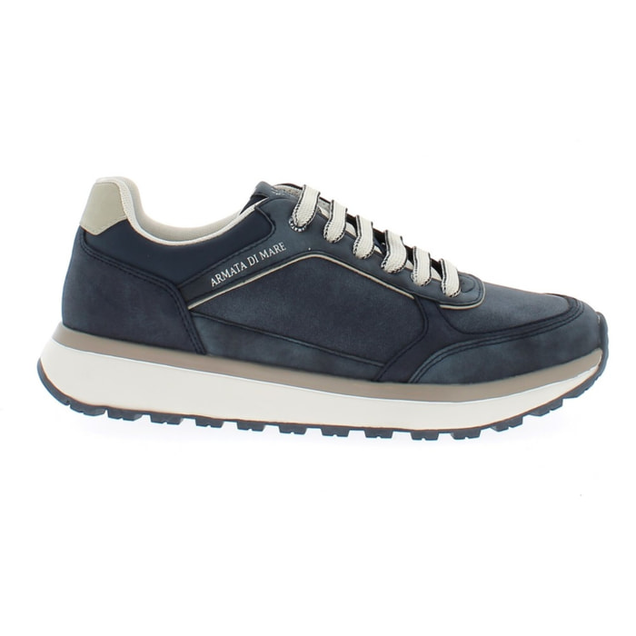 Armata di Mare Scarpe Uomo Sneakers Casual Stringate con Soletta Rimovibile in Memory Foam AMU S25D743 Navy