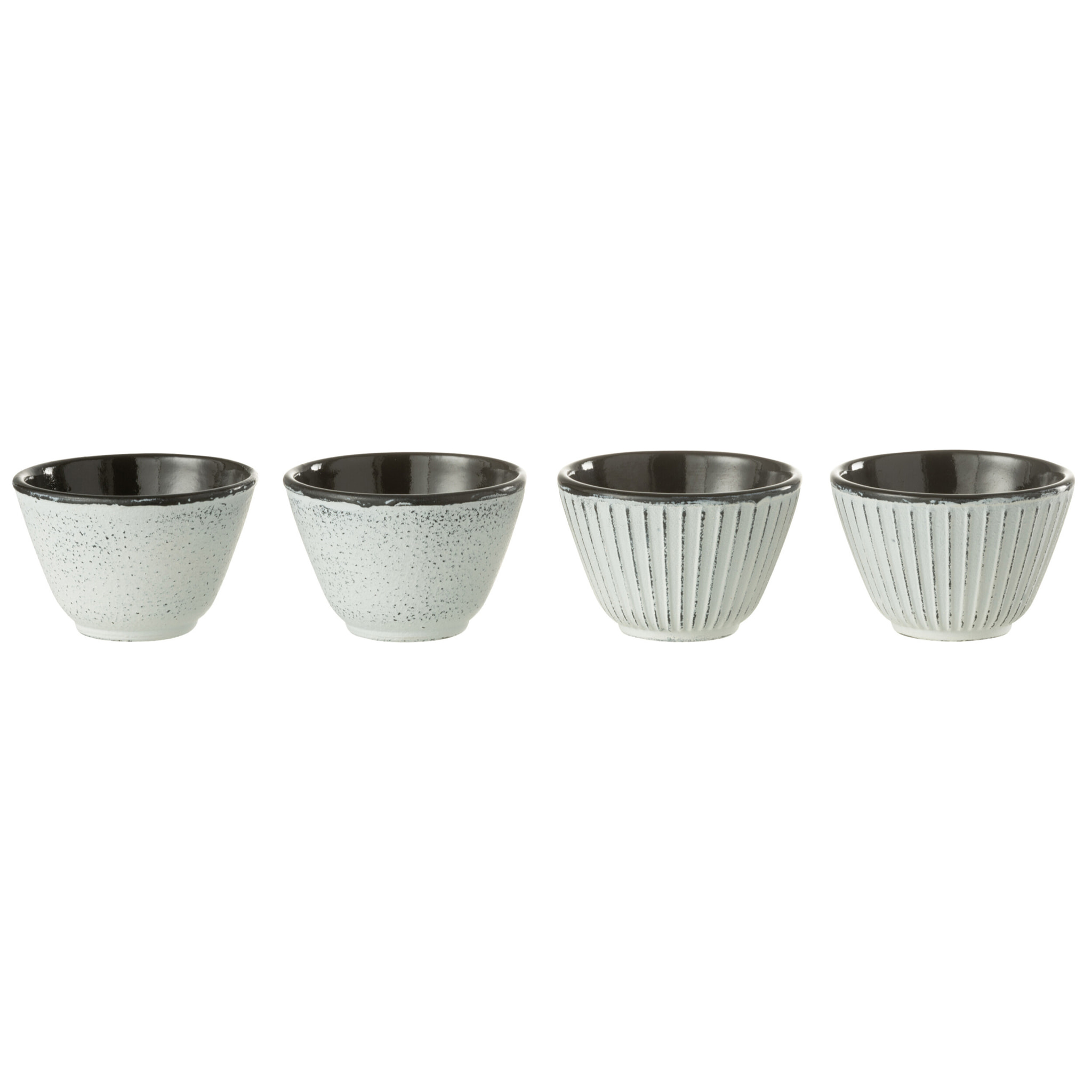 J-Line Boite 2 Tasse A The Metal Blanc Assortiment De 2