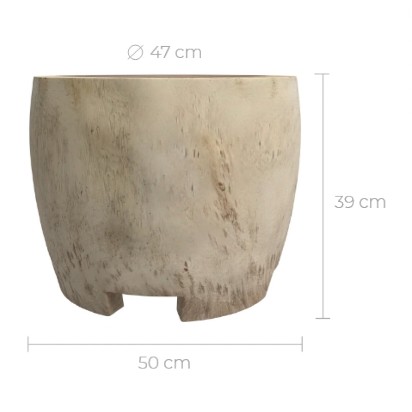 Table d'appoint ronde en bois de suar D50 cm - Toha