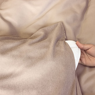Parure de lit flanelle douce et confort - Beige