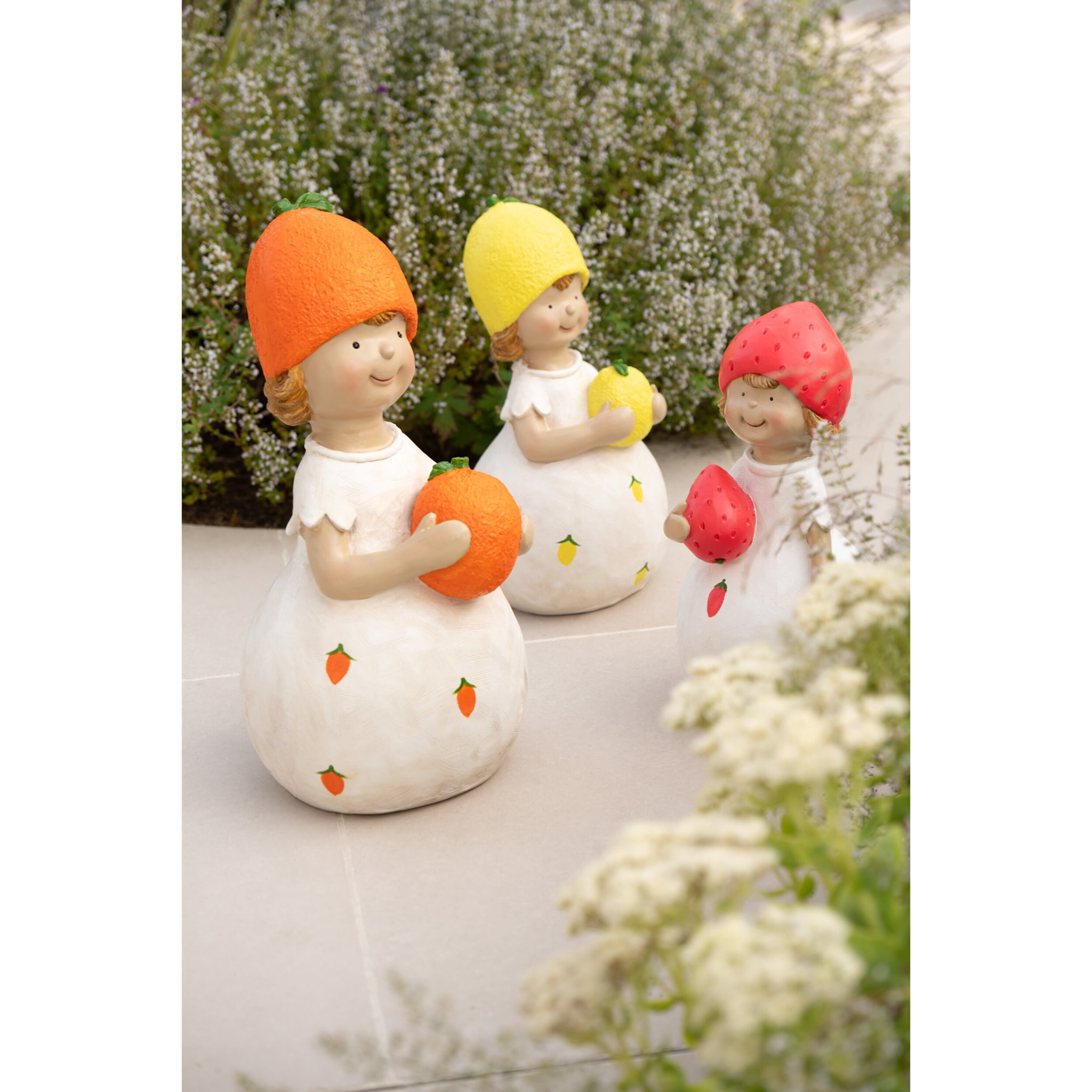 J-Line figurine Enfant Fruit Extérieur - polyrésine - mix - large - 3 pcs