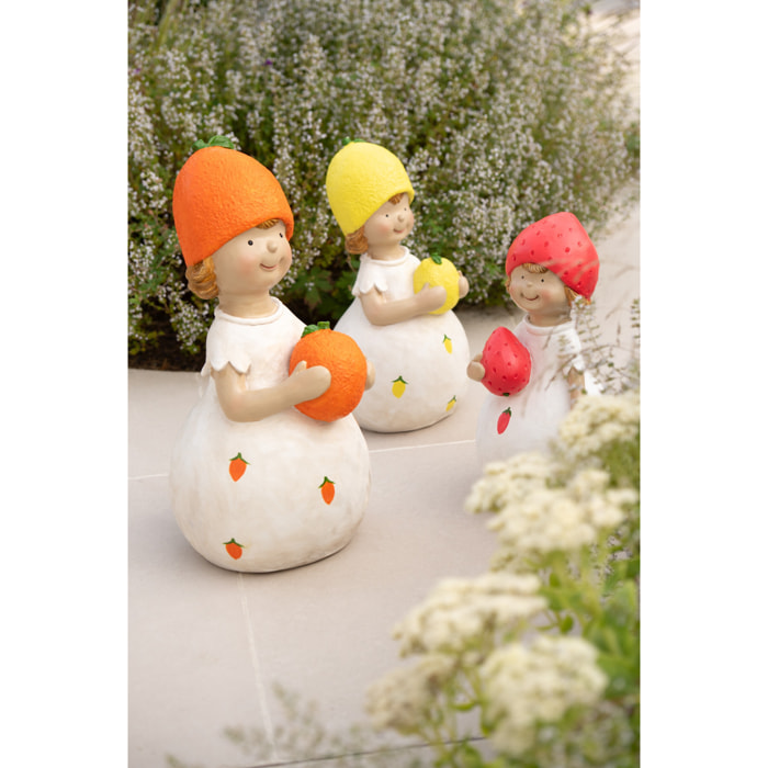 J-Line figurine Enfant Fruit Extérieur - polyrésine - mix - large - 3 pcs