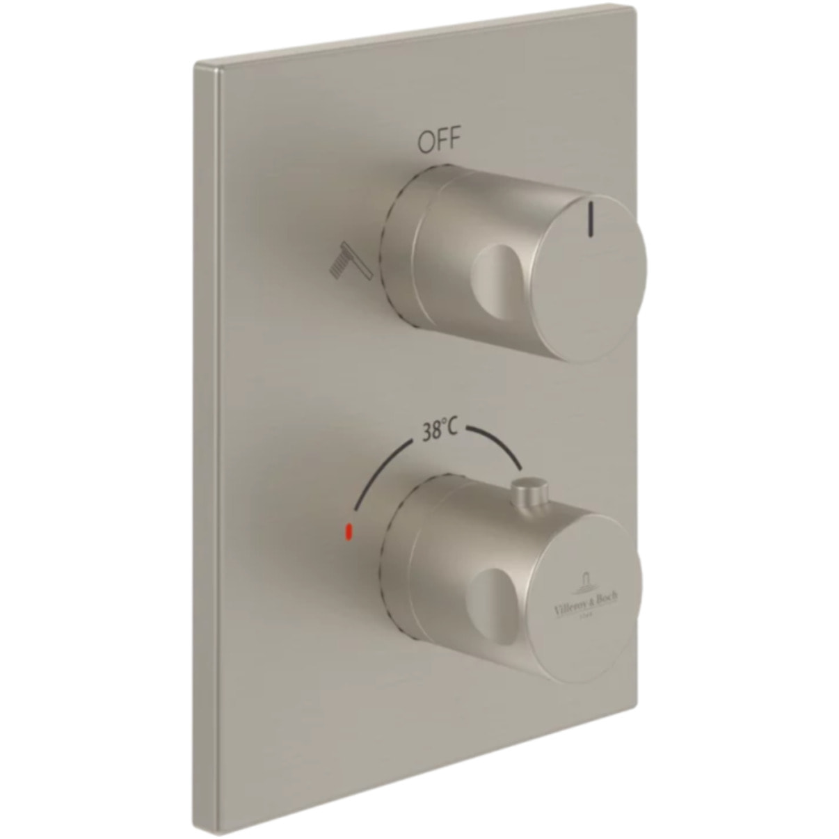 Façade mitigeur thermostatique encastré 2 voies VILLEROY ET BOCH Universal Taps & Fittings rectangle