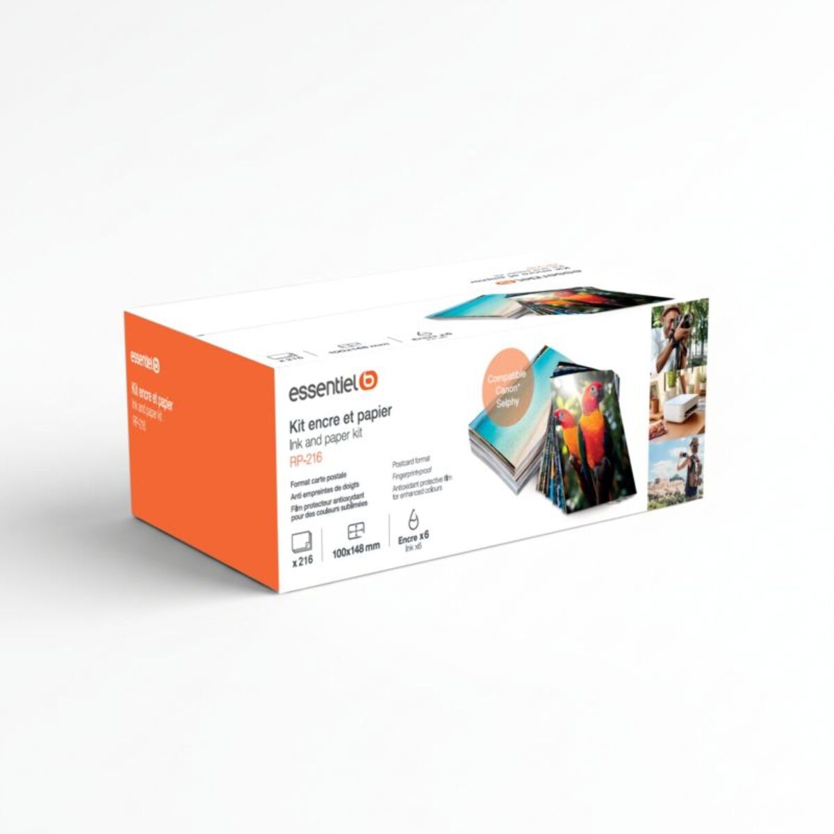 Kit papier + encre ESSENTIELB compatible Canon Selphy KP-216 tirages