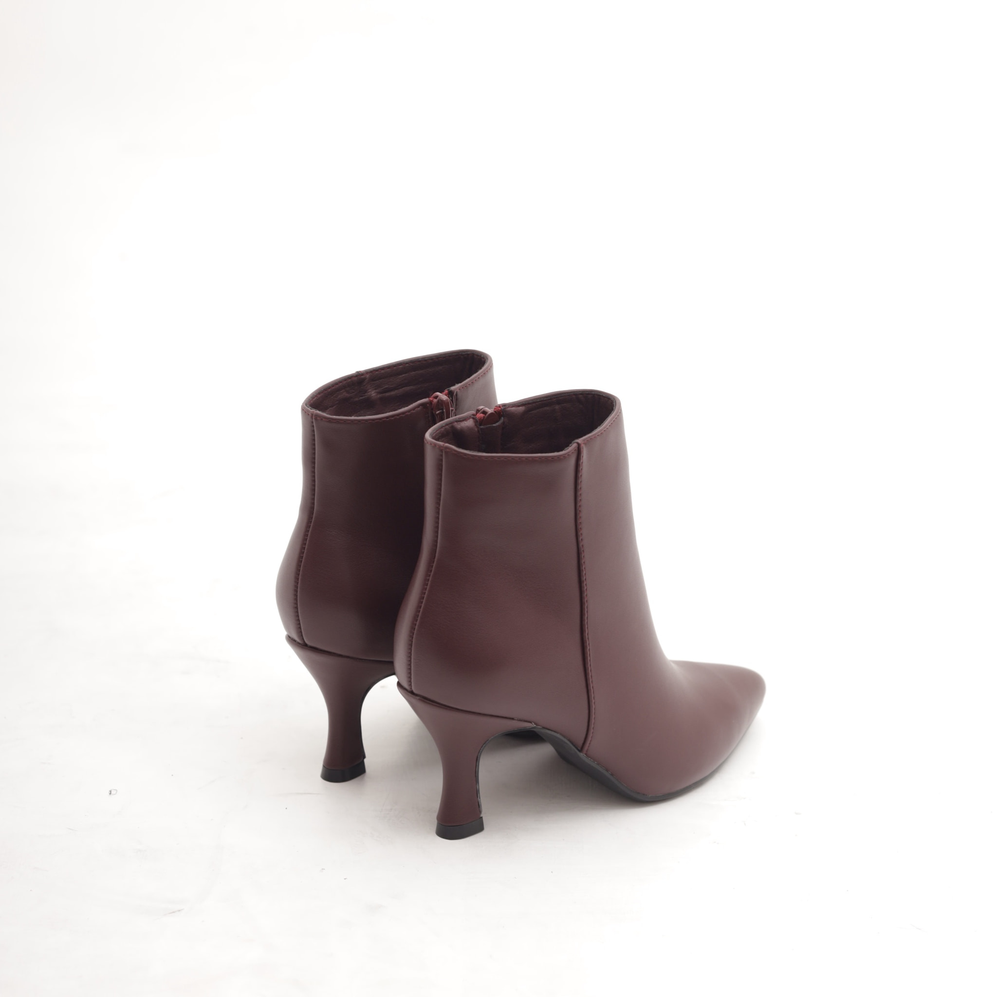 TRONCHETTO BASSO LISCIO BORDEAUX