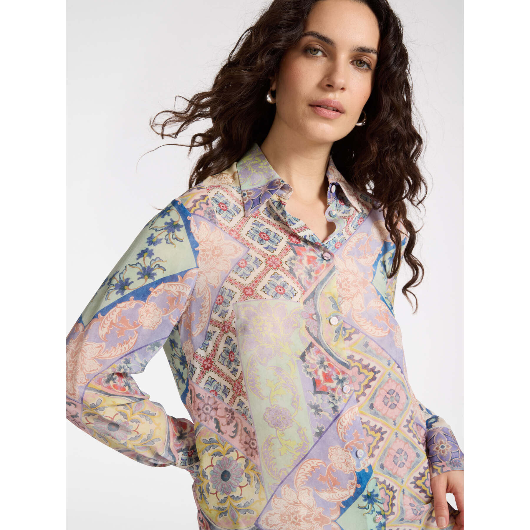 Elena Mirò - Camisa estampada - Violeta