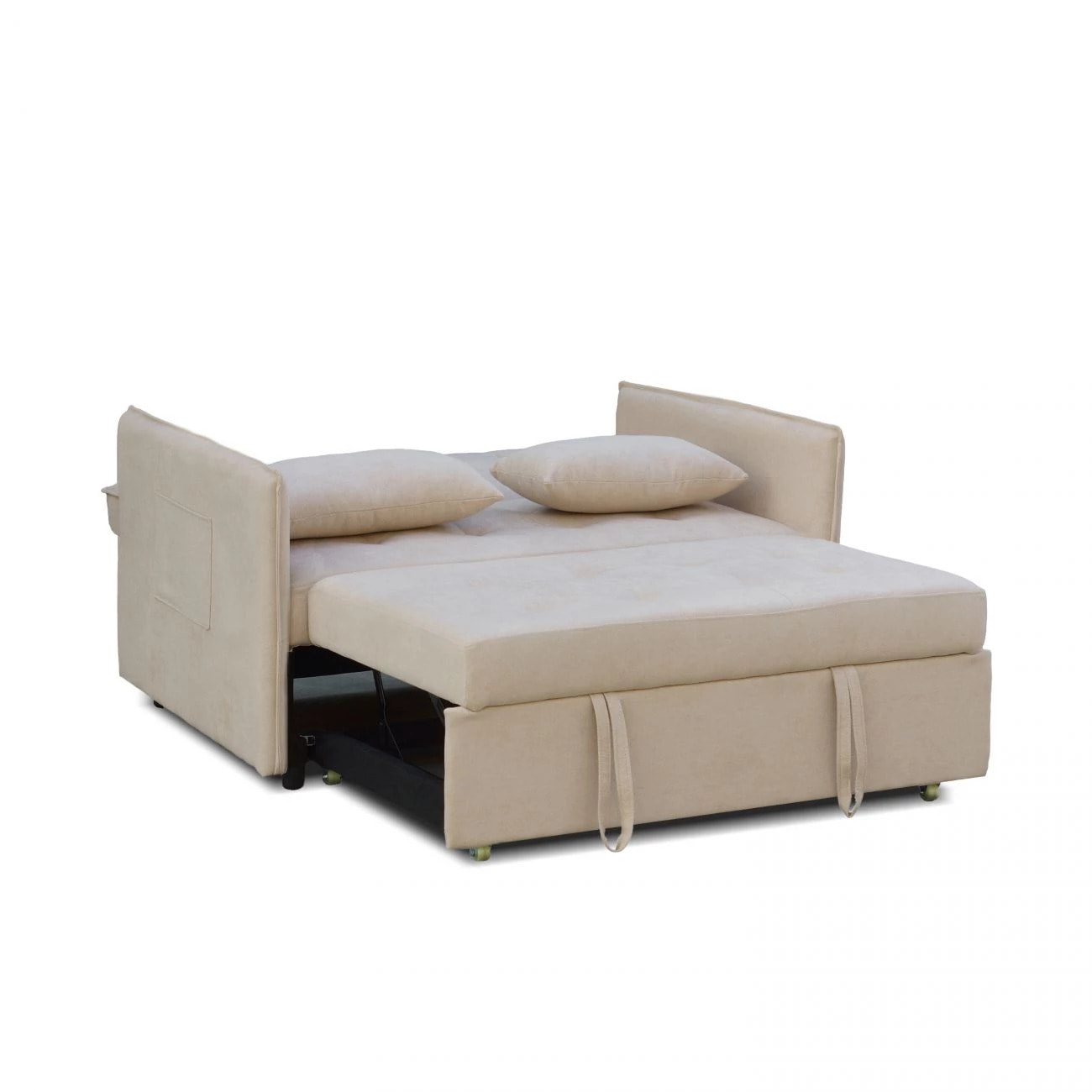 Sofá cama de 2 plazas en beige 135 cm Nasya Beige