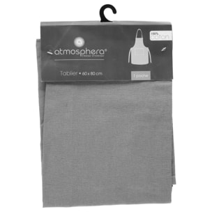 Tablier coton gris 60x80cm