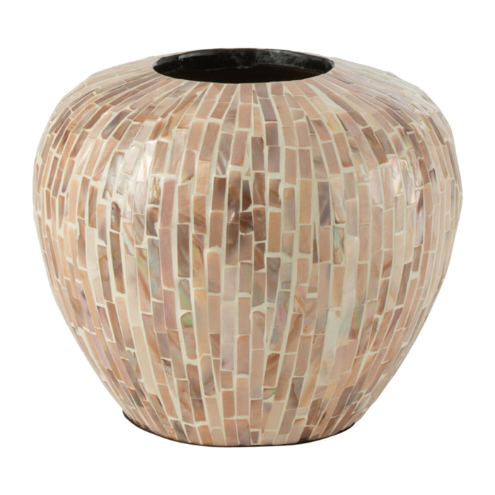 J-Line vase Nuye Boule Mosaique/bambou - beige