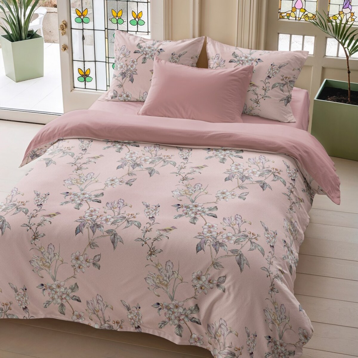 Housse de couette seiren rose