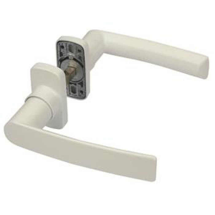 Béquille double Hera FAPIM - Profil 40 à 55 mm - Carré de 8 - blanc - 2041I-32-