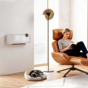 Chauffage soufflant mural 2000W chauffage céramique PTC radiateur réglable timer oscillant télécommande blanc