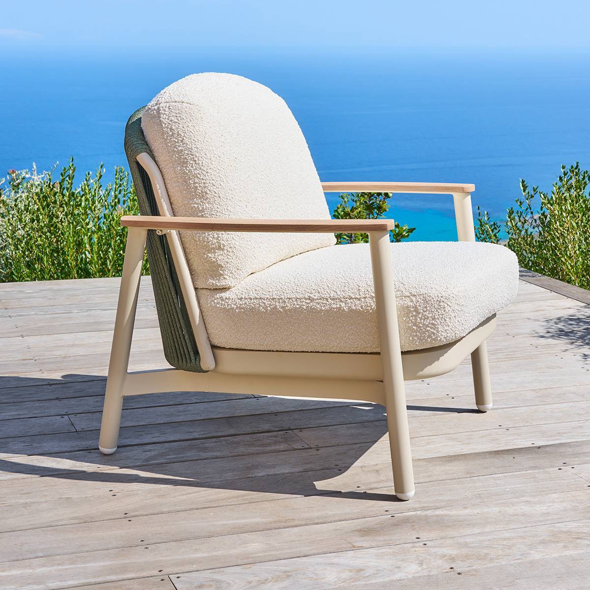 Fauteuil de salon de jardin Mylore argile
