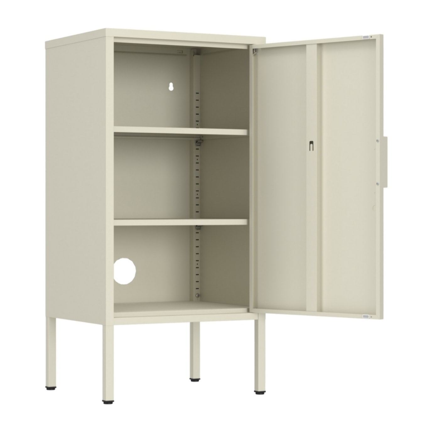 Armadietto basso in metallo 1 anta 35x46x72cm avorio - Pop