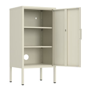 Armadietto basso in metallo 1 anta 35x46x72cm avorio - Pop