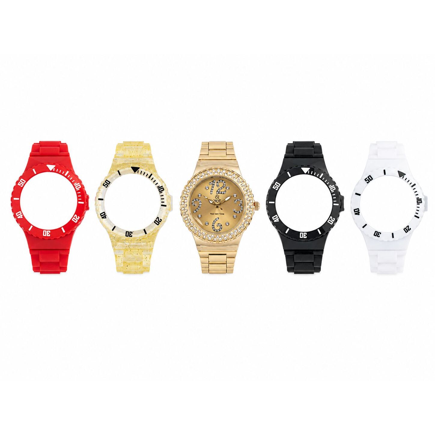 Reloj Yot CP30182-SP02 Unisex Analogico Cuarzo con Correa de Caucho