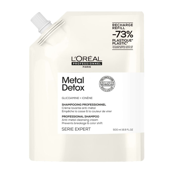 Série Expert Metal Detox - Recharge Shampoing anti-métal pour cheveux sensiiblisés et cassants