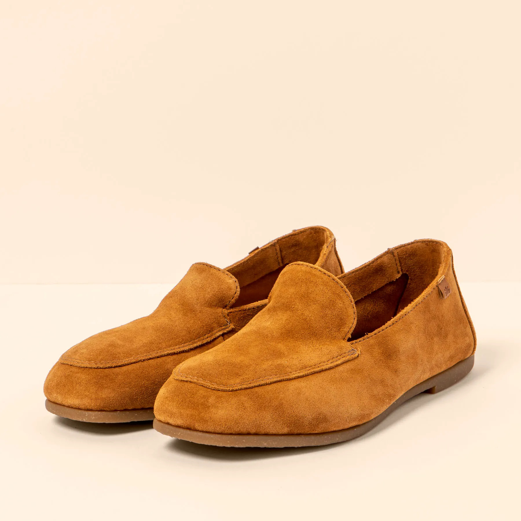 Bailarinas N5509 SILK SUEDE TOFFEE / CROCHÉ color Toffee