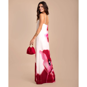 Vestido largo estampado floral de tirantes