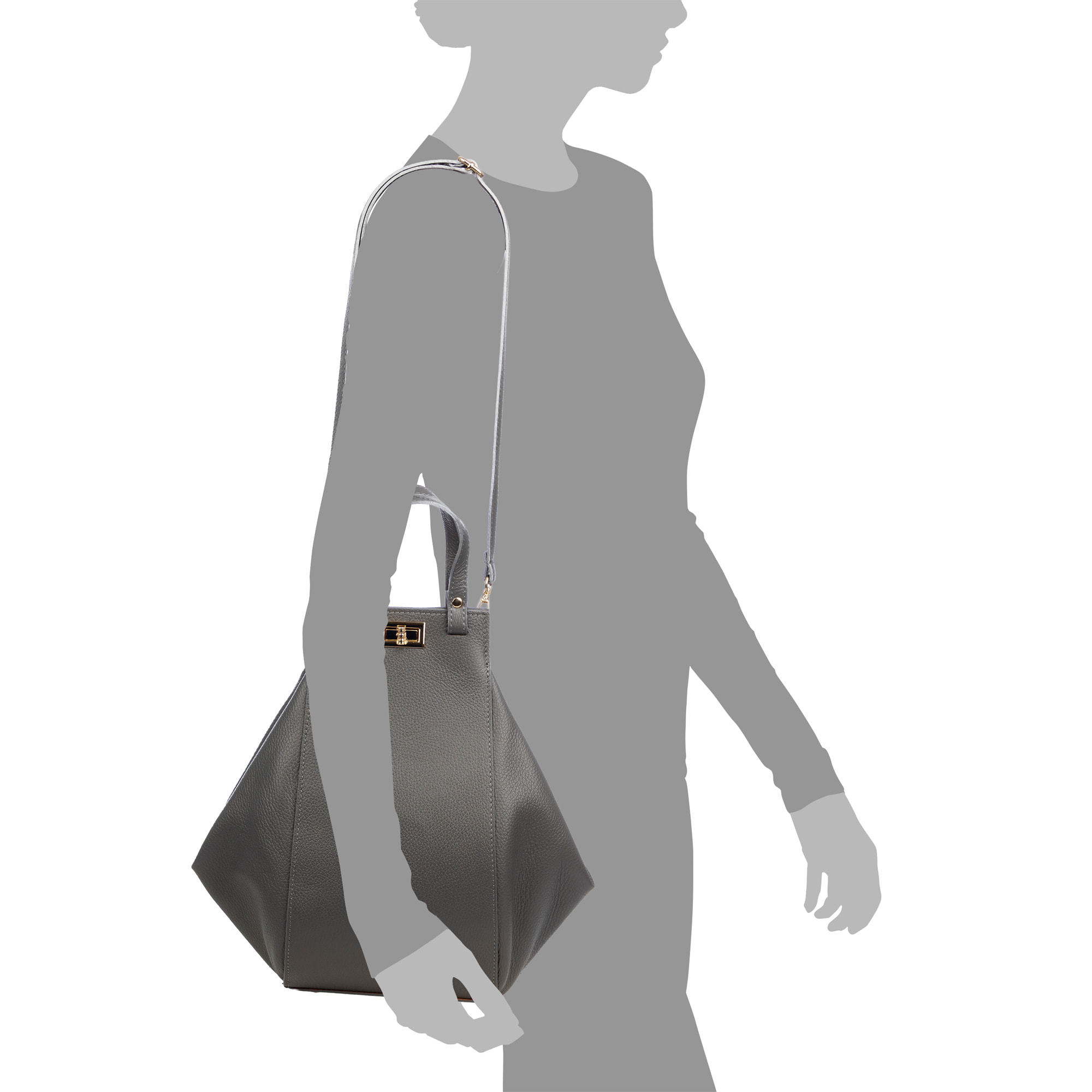 Giusta Bolso de hombro Mujer. Piel auténtica Dollaro.