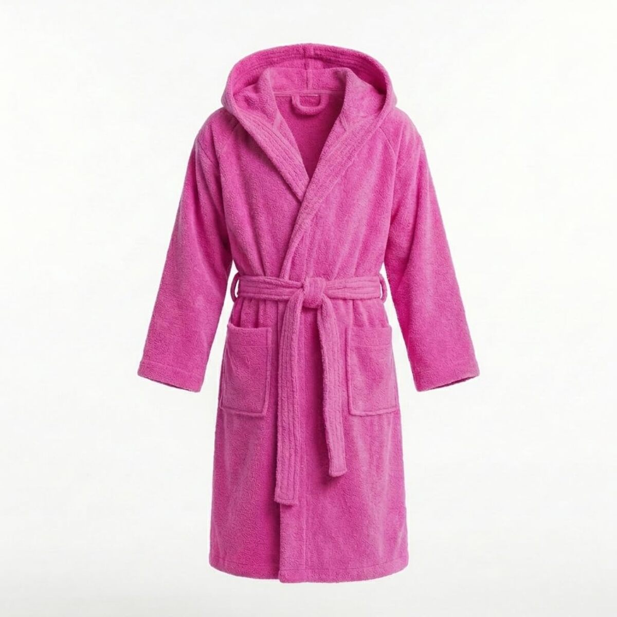 Accappatoio in spugna di cotone - FUXIA