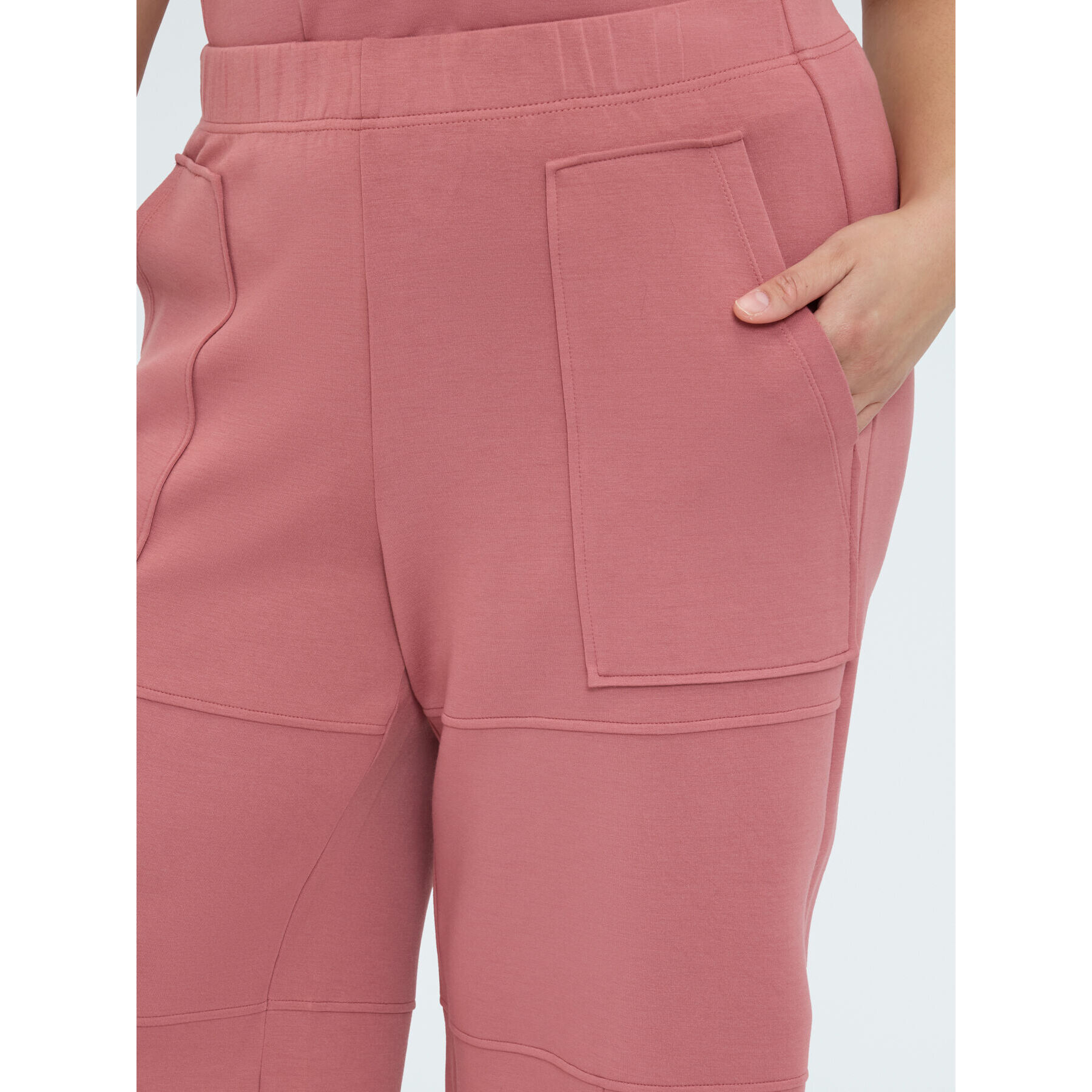 Fiorella Rubino - Pantaloni cropped in scuba - Rosa