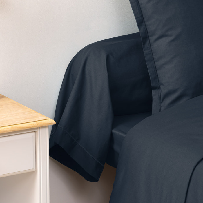 Taie de traversin "Carina" 85x185cm bleu encre