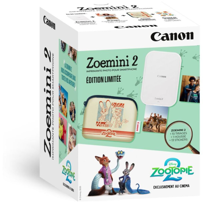 Imprimante photo portable CANON Zoemini 2 Edition Zootopie 2