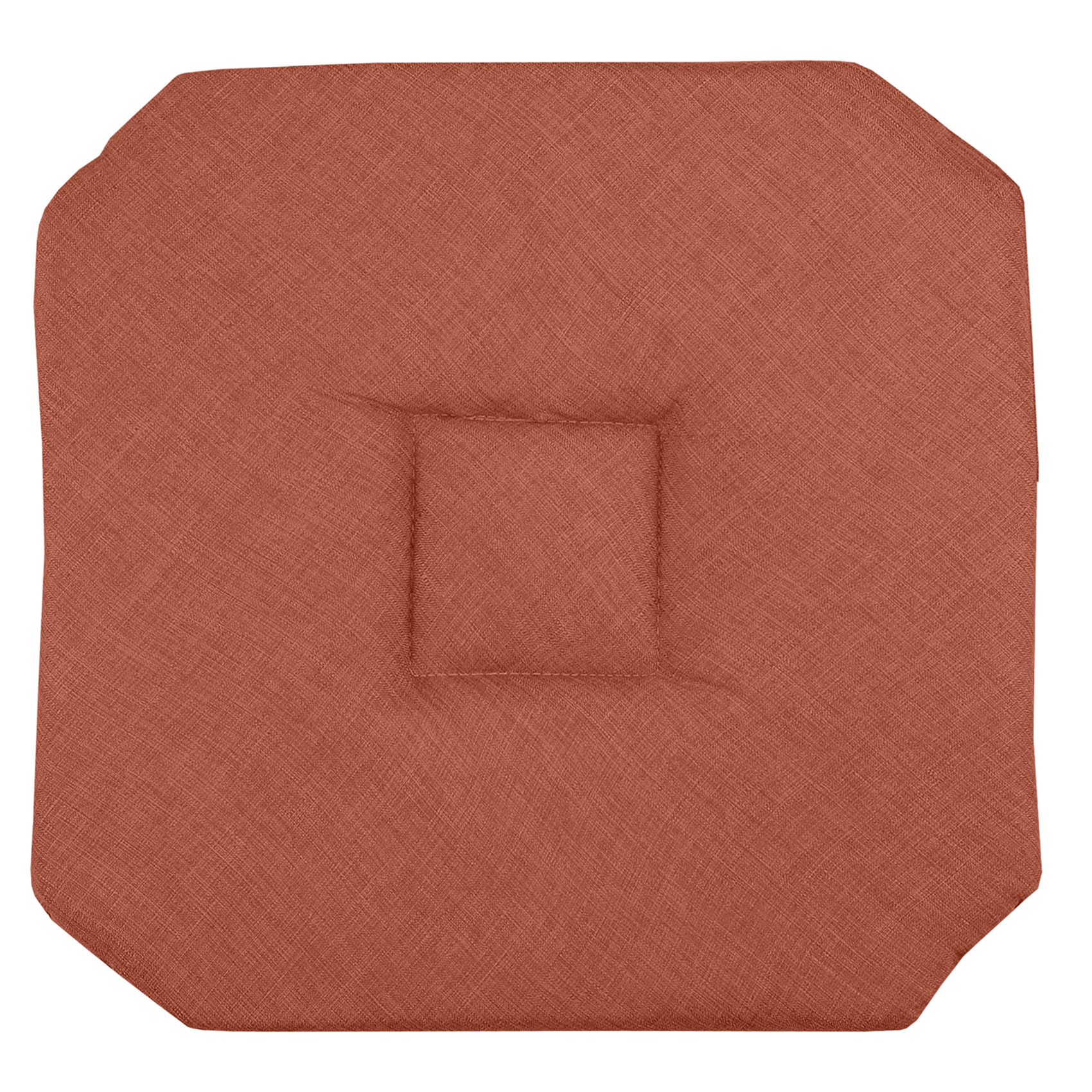 Galette de chaise italienne et unie - Terracotta