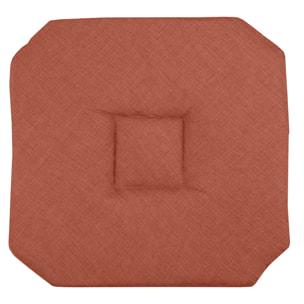 Galette de chaise italienne et unie - Terracotta