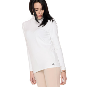 Camiseta de manga larga con cuello alto para mujer "Never Without"