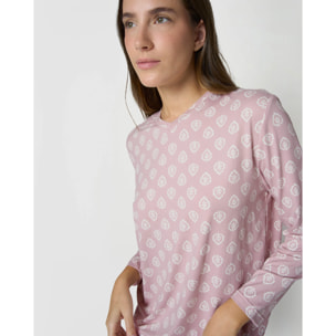 Pigiama lungo morbido Upepo rosa