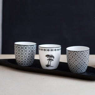 Lot de 6 gobelets, VILLA LES PINS