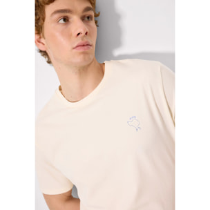 T-shirt a maniche corte Beige
