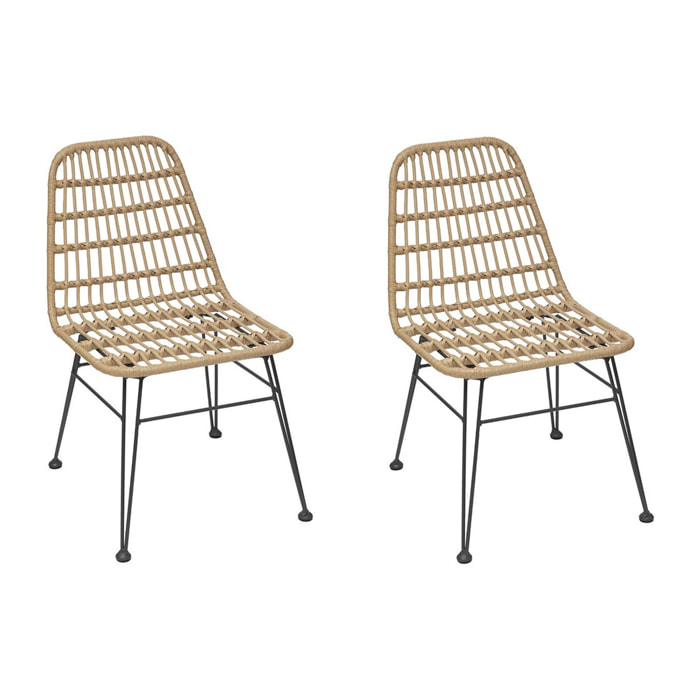 Juego de 2 sillas de jardín "lambada"