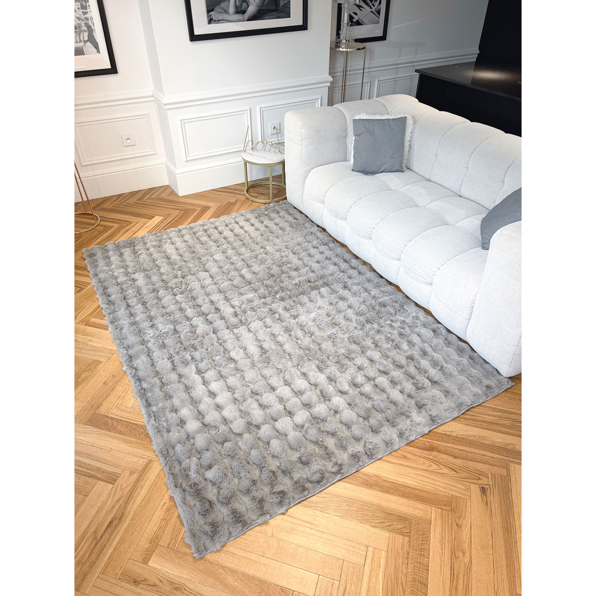 BUBBLE - Tapis doux anthracite