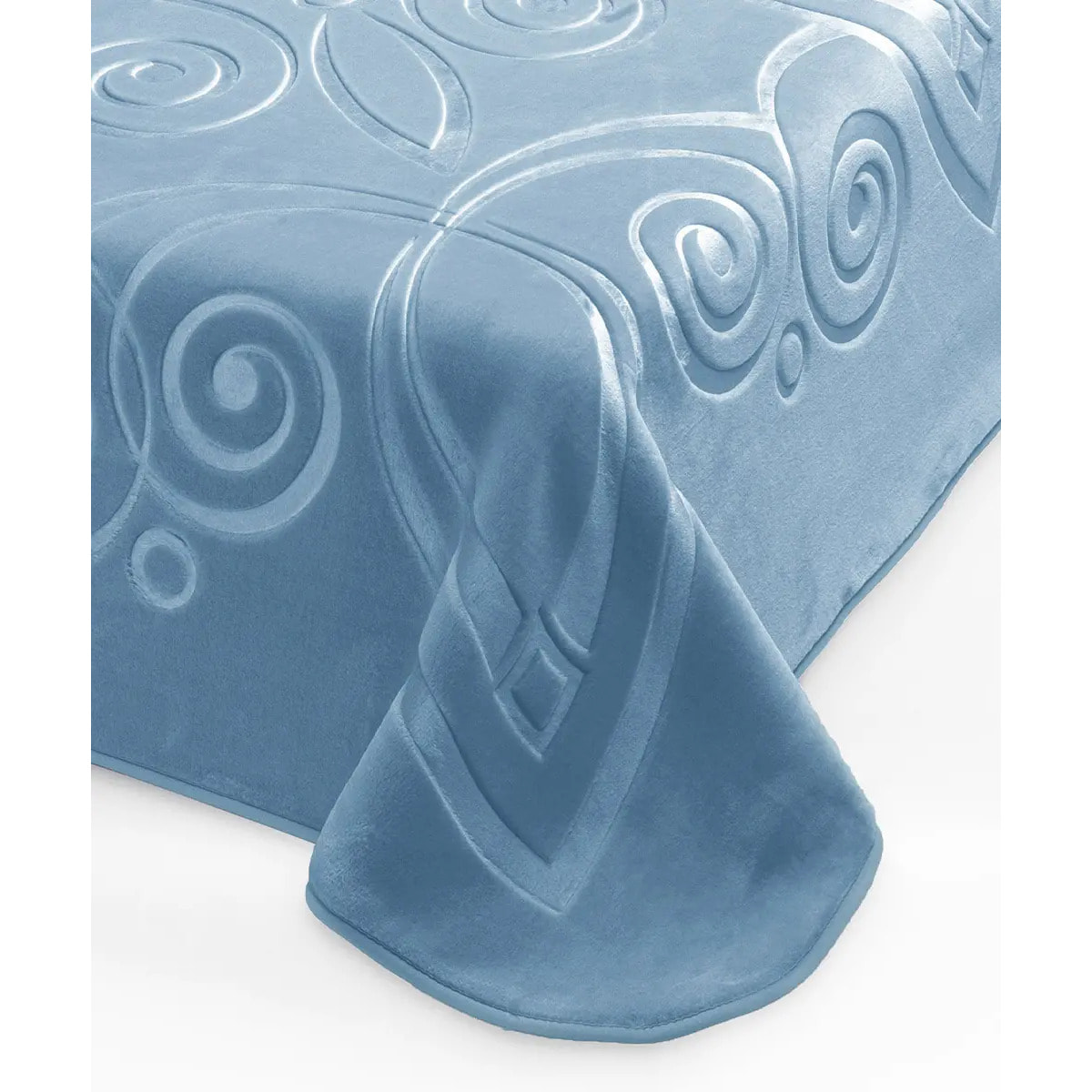 Coperta Plaid Azzurro Cielo in tinta unita con morbido pile di poliestere