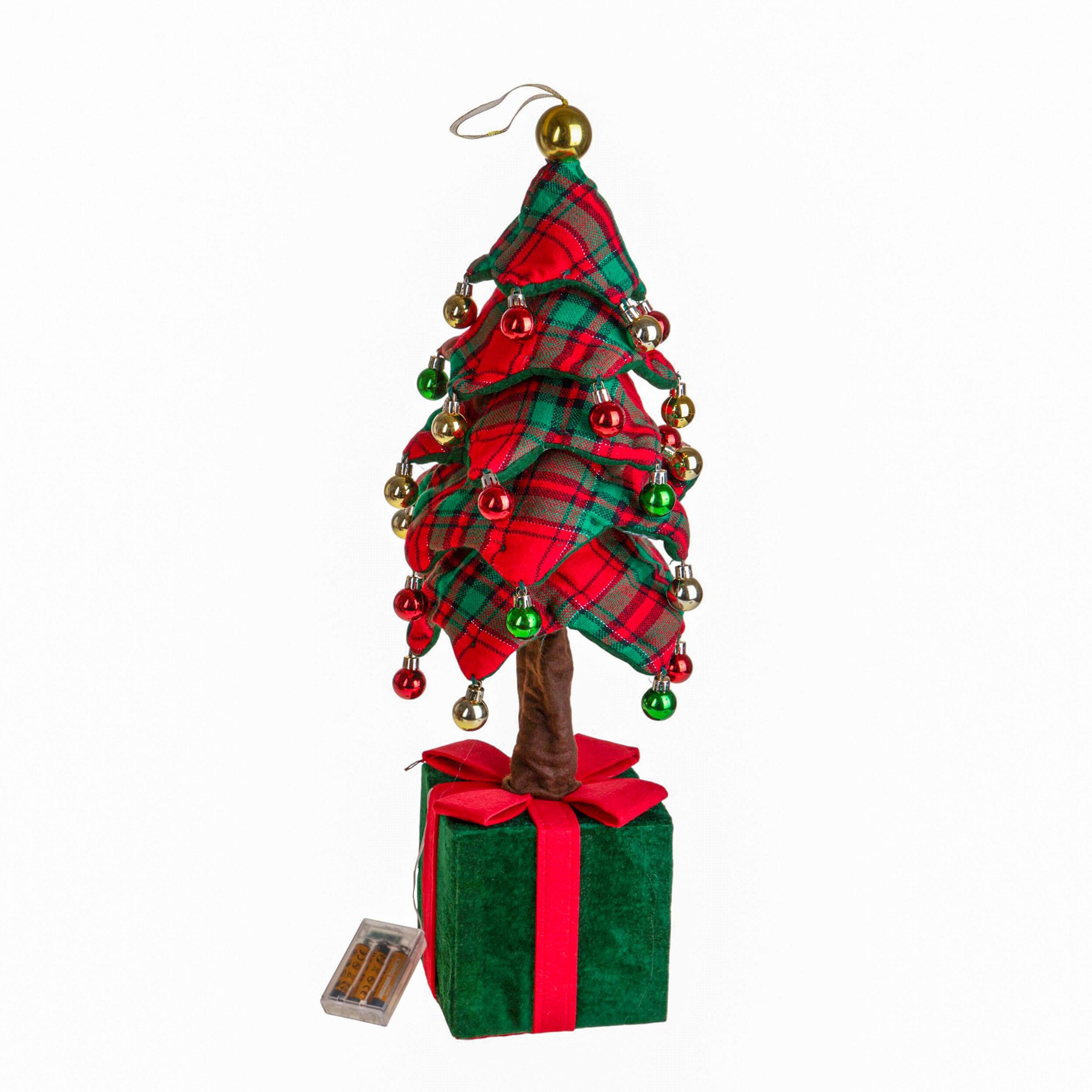 Albero con sfere pacco dono e led - Pezzi 1 - ROSSO - Bianchi Dino SpA