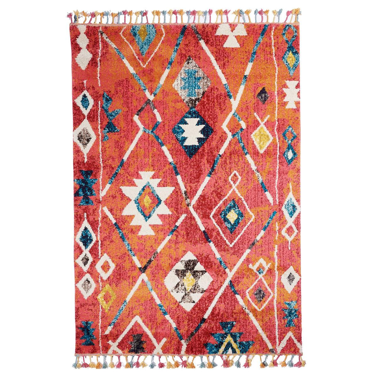 Tapis berbère tissé motifs tribaux GIBA