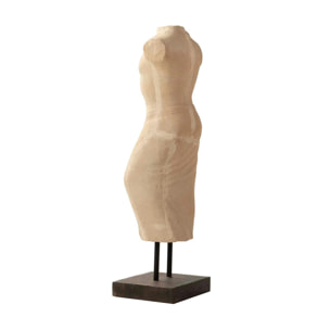 Figura Torso Hombre Terracota Blanco 40x35x130 Cm