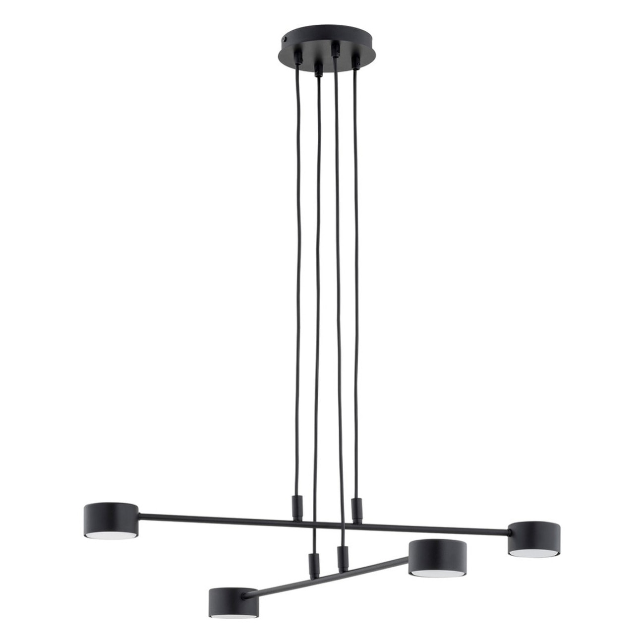 Lampada a sospensione Modus in acciaio nero opaco