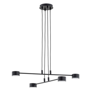Lampada a sospensione Modus in acciaio nero opaco