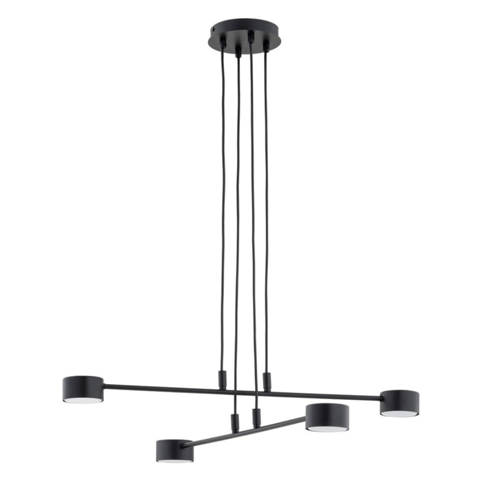 Lampada a sospensione Modus in acciaio nero opaco