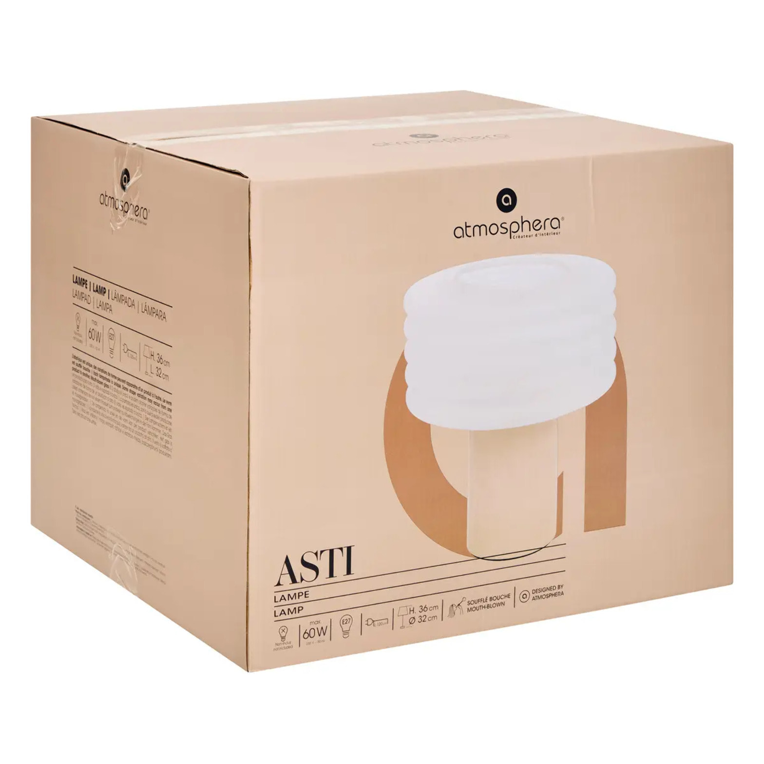 Lampe à poser "Asti" argile H36cm