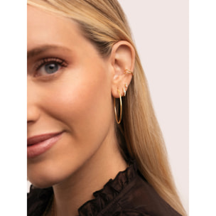 Orecchino Singolo Ear Cuff Cross Argento Placcato Oro